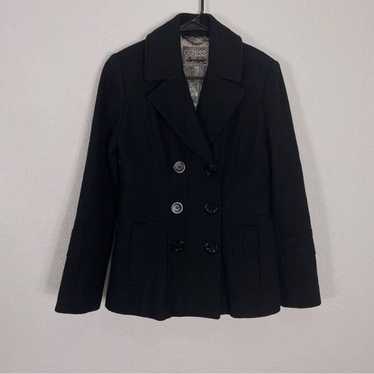 Guess Black Wool Blend Peacoat