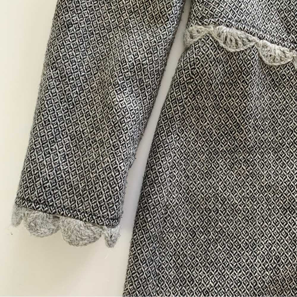 Vintage Arden B Gray Crochet Detail Victorian Coa… - image 11