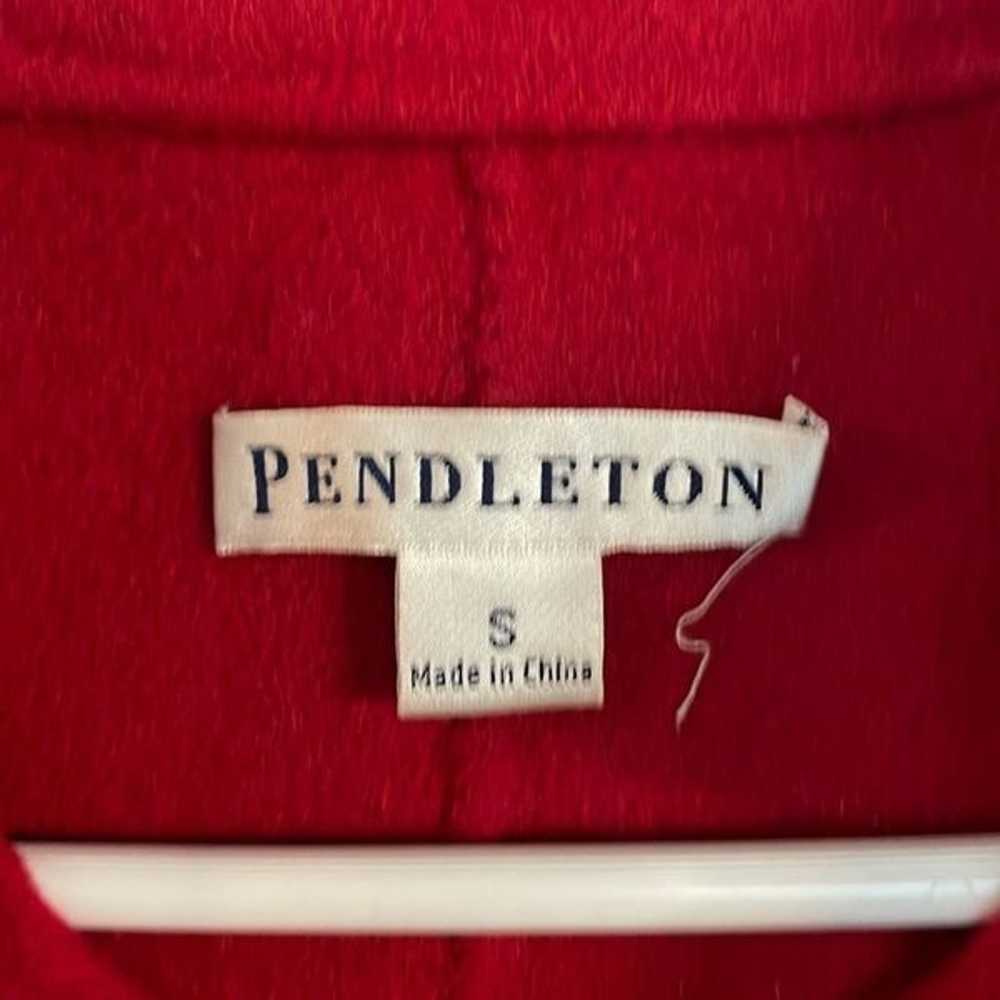 Pendleton 100% Merino Wool red blazer jacket small - image 3