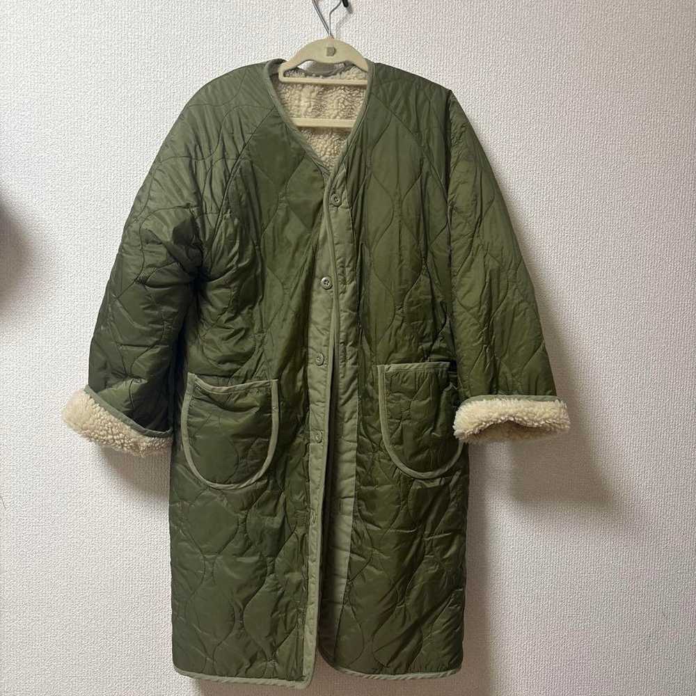 Khaki Quilted Reversible Jacket for Women - image 2