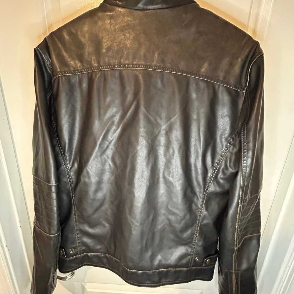 Vintage Y2k Fur Lined Leather Motorcycle Biker Ja… - image 6