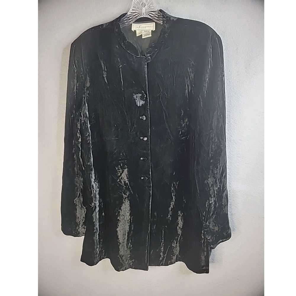 Vintage Liz Claiborne Womens L Large Black Solid … - image 2