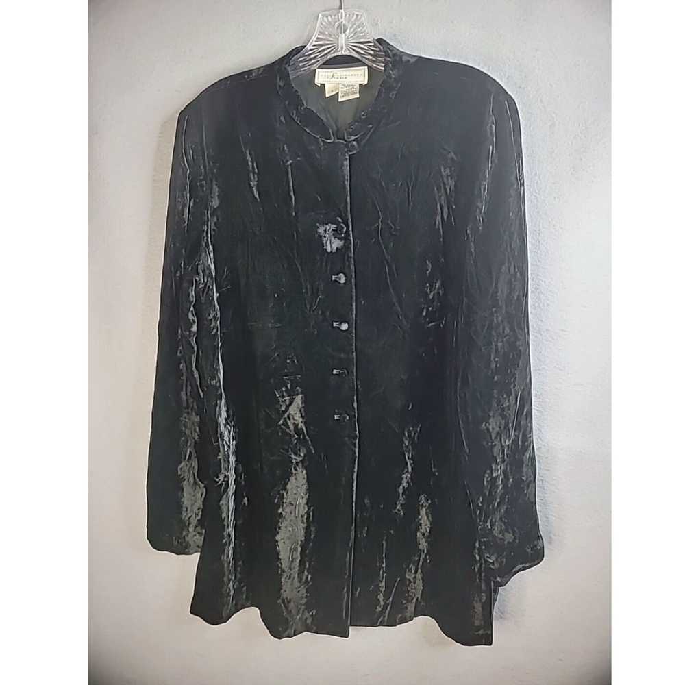 Vintage Liz Claiborne Womens L Large Black Solid … - image 3