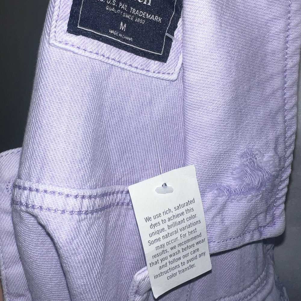 NWOT Abercrombie and Fitch Distressed Purple Jean… - image 10