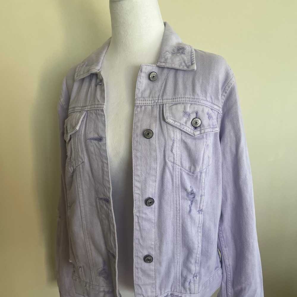 NWOT Abercrombie and Fitch Distressed Purple Jean… - image 1