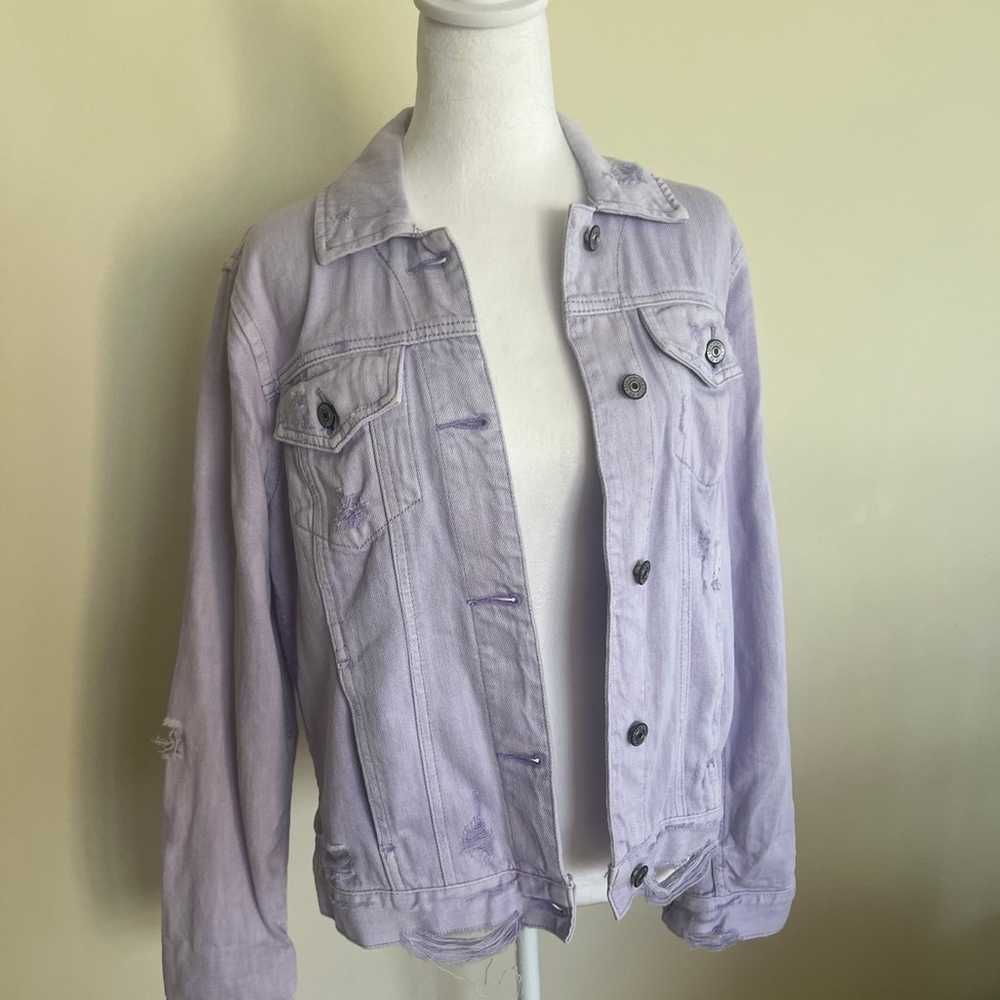 NWOT Abercrombie and Fitch Distressed Purple Jean… - image 3