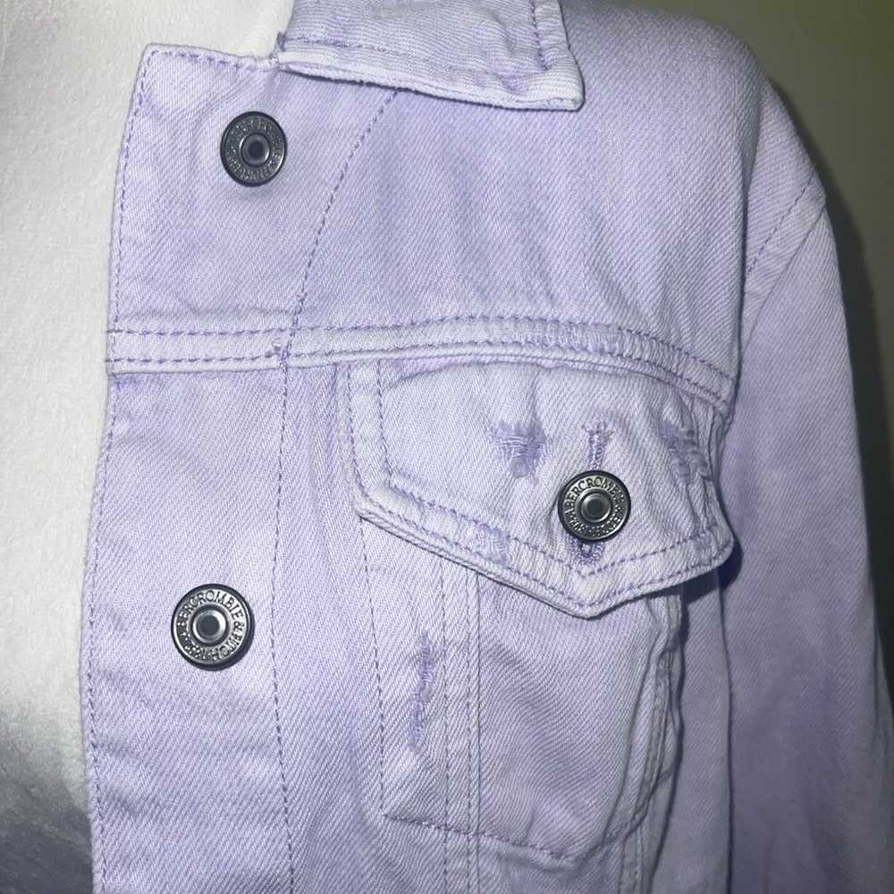 NWOT Abercrombie and Fitch Distressed Purple Jean… - image 8