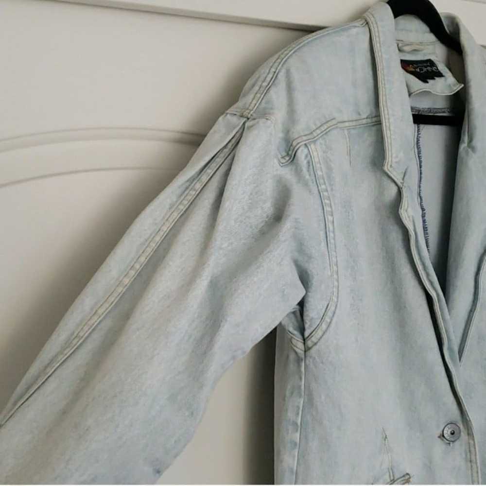 Andy John's Denim Jean trench coat size medium - image 5