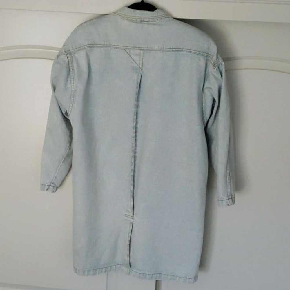 Andy John's Denim Jean trench coat size medium - image 6