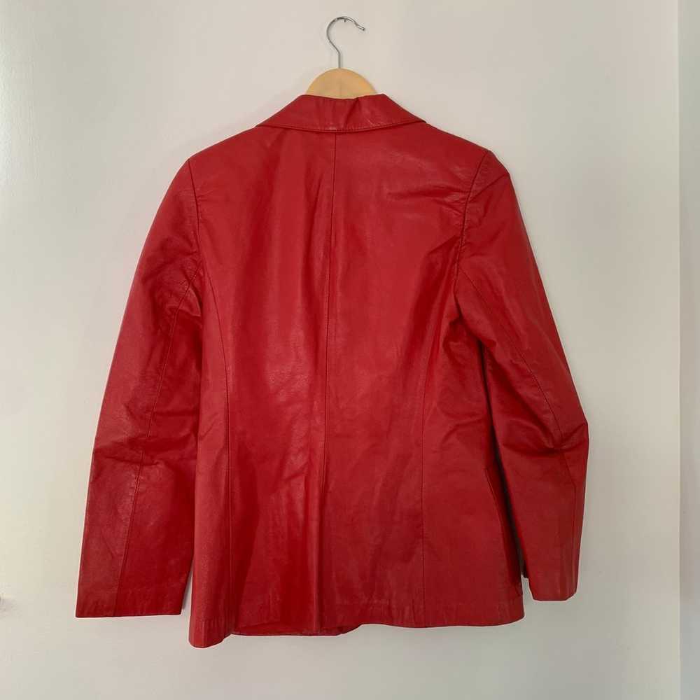 Juan Sebastian Vintage Genuine Leather Red Jacket… - image 2