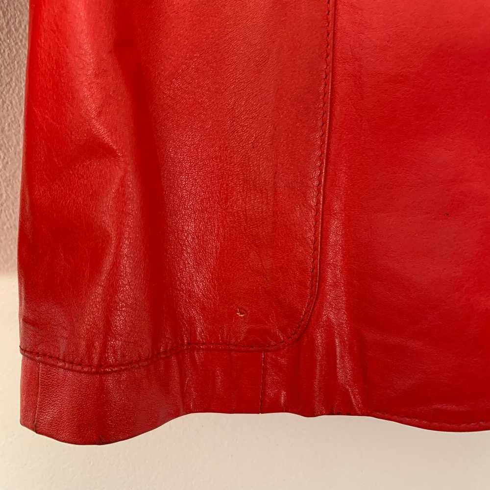 Juan Sebastian Vintage Genuine Leather Red Jacket… - image 4