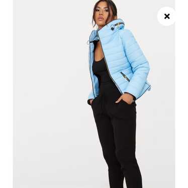 Prettylittlething MARA BABY BLUE PUFFER JACKET