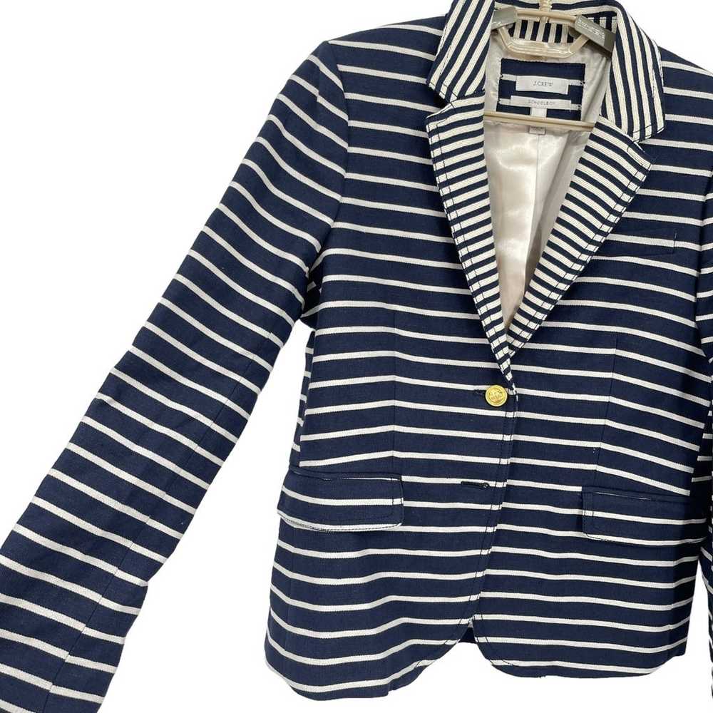 J Crew Womens Schoolboy Blazer Jacket Navy Stripe… - image 3