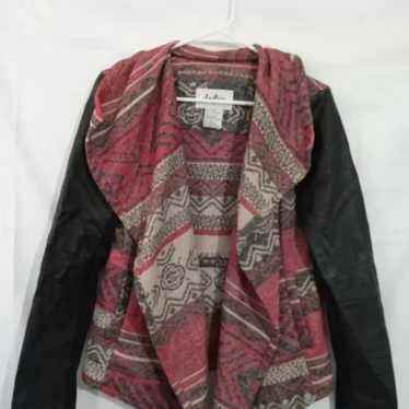 Cute Daytrip BOHO Jacket Faux Leather Aztec Native Hippie Day Trip Wool hotsell Blend