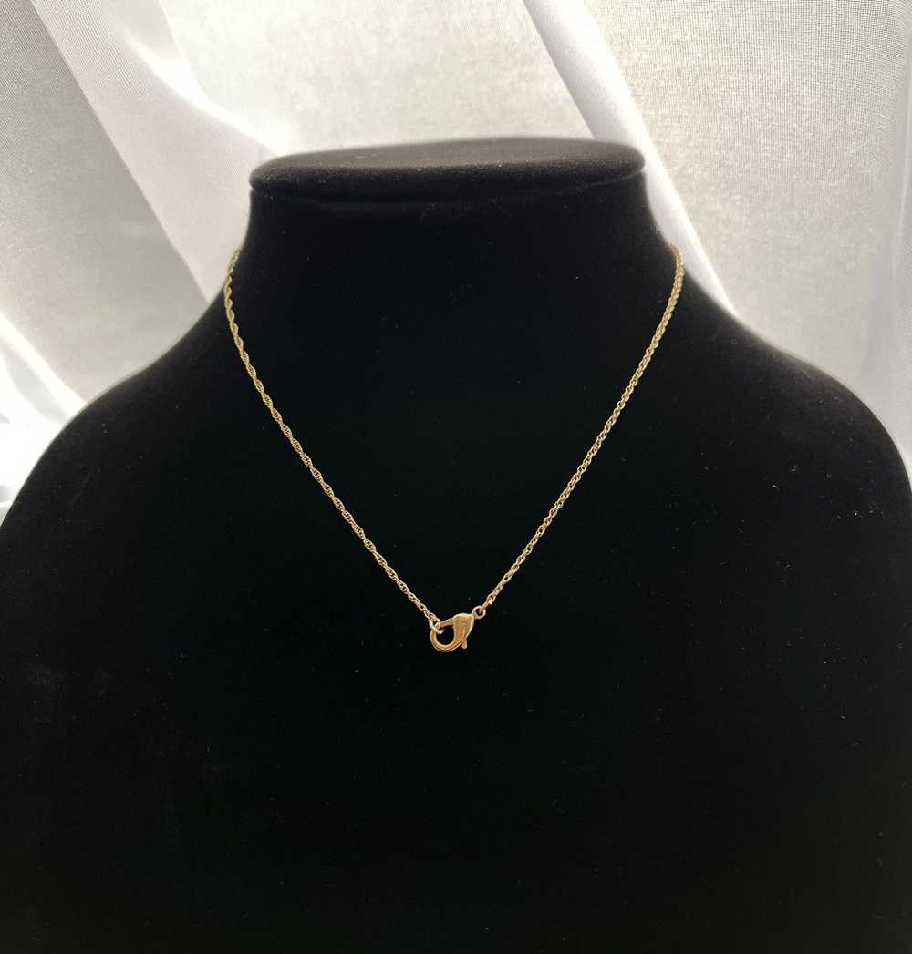 Vintage Vintage gold plated cross necklace - image 2