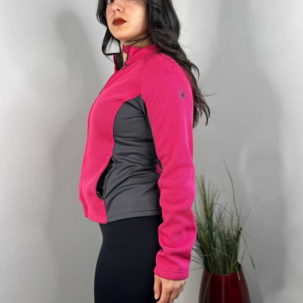 Spyder Pink & Gray Sweater Jacket - image 4