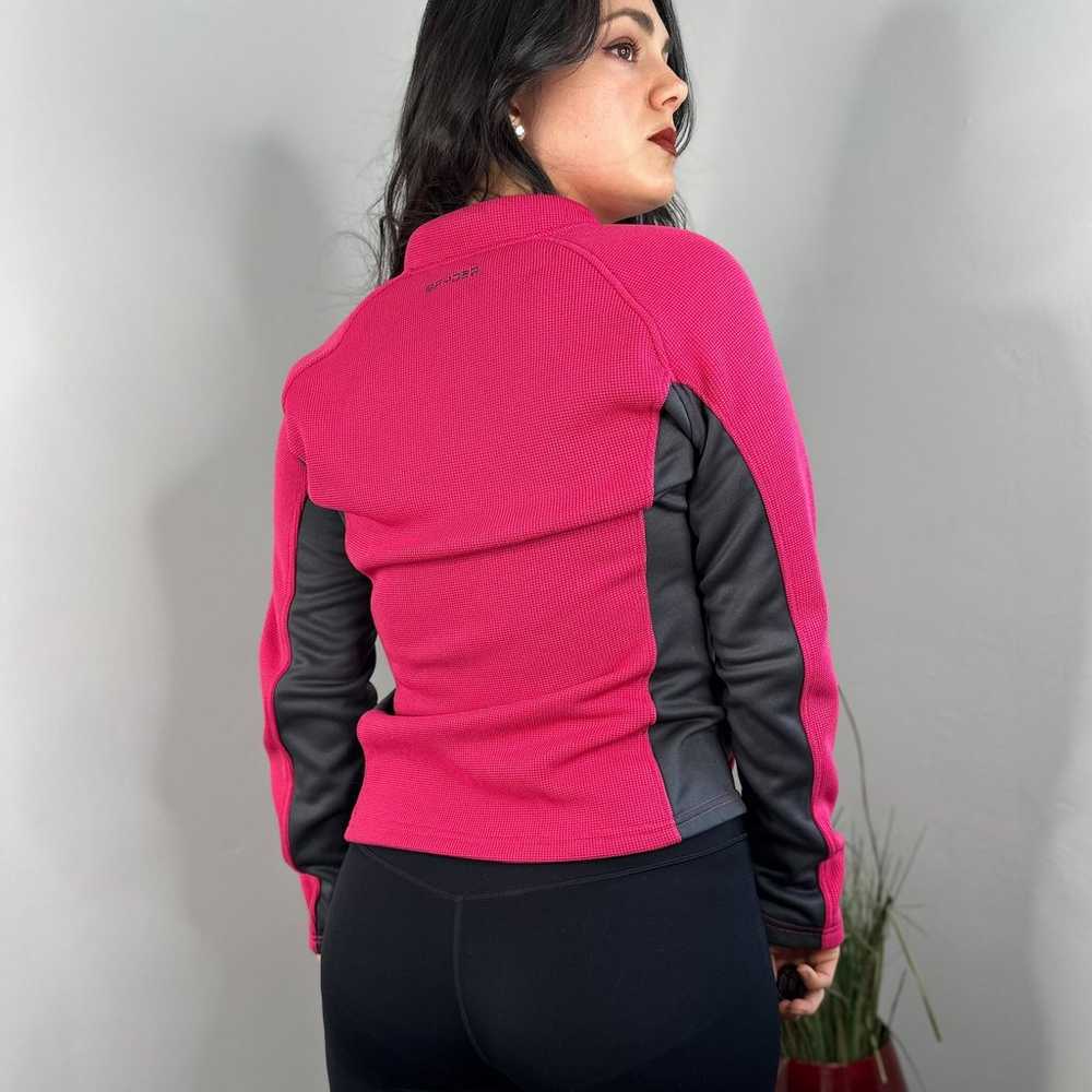 Spyder Pink & Gray Sweater Jacket - image 5