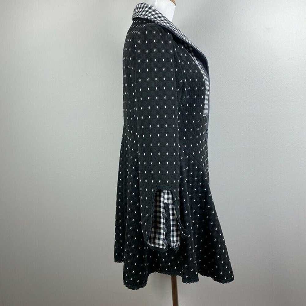 N By Nancy Skirted Jacket M Black White Gingham M… - image 2