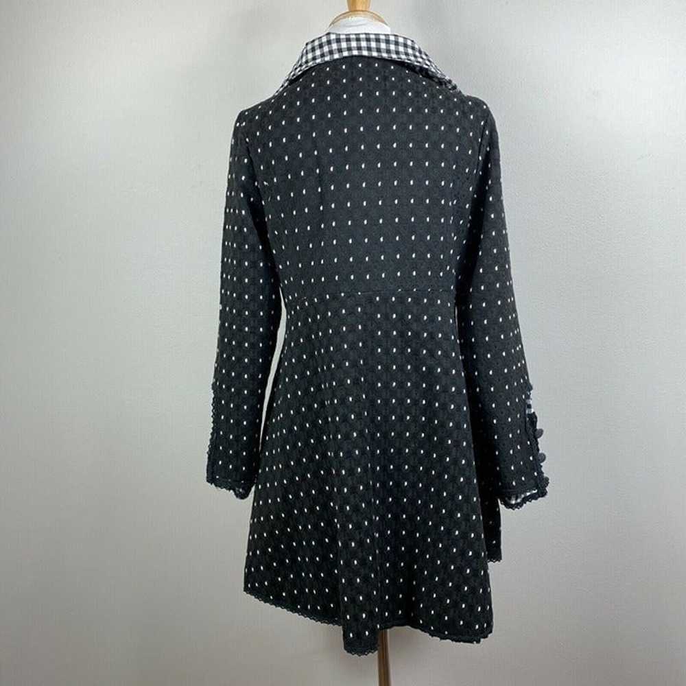 N By Nancy Skirted Jacket M Black White Gingham M… - image 3