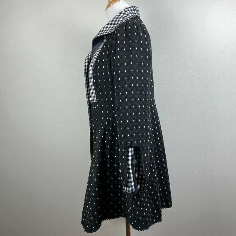 N By Nancy Skirted Jacket M Black White Gingham M… - image 4