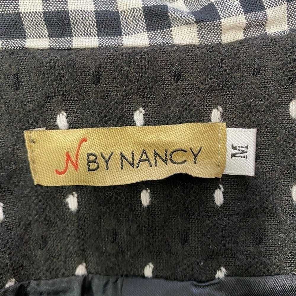 N By Nancy Skirted Jacket M Black White Gingham M… - image 8