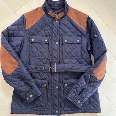 Ralph Lauren Navy Quilted Jacket with Waist Belt