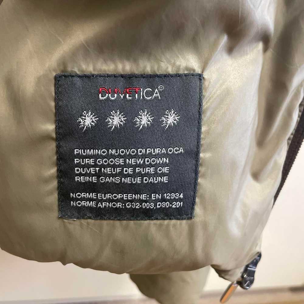 DUVETICA Olive Green Down Jacket with Fur Attached - image 3