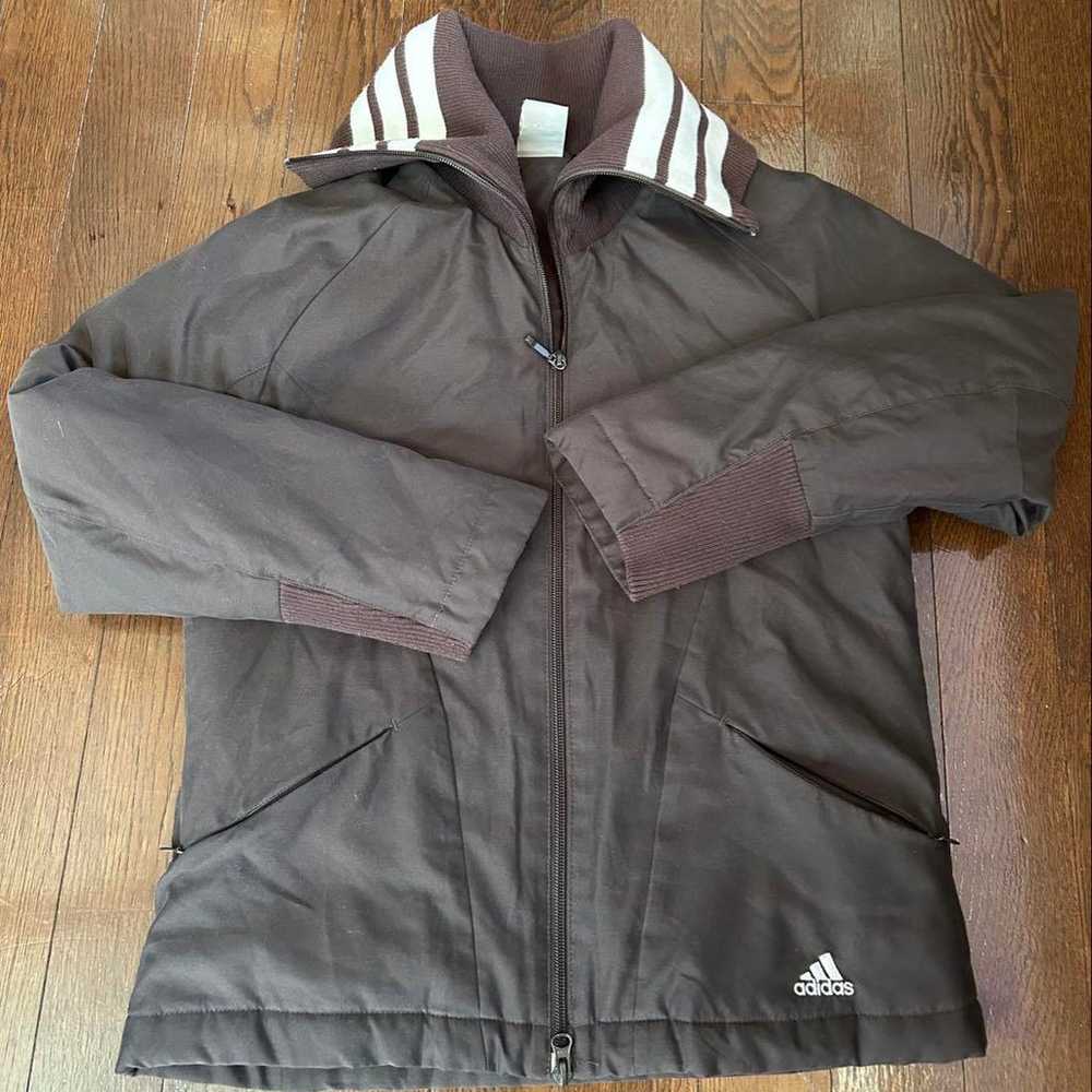 Rare Adidas padded jacket for women, size M, brow… - image 5