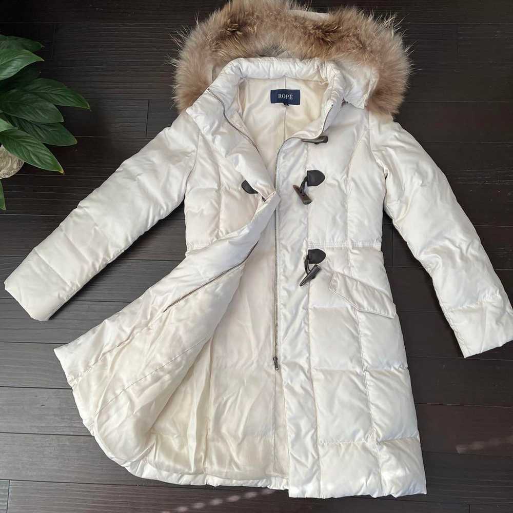 Down coat, size M, white, ROPE - image 3