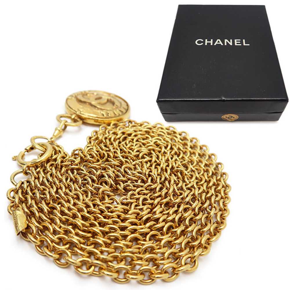 CHANEL Cocomark Vintage 3-Strand Necklace Belt Gp… - image 5