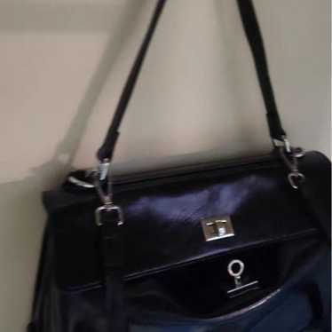 Black Leather Handbag - image 1