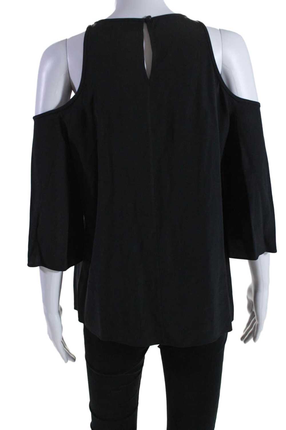 Tibi Womens Silk 3/4 Sleeve Cold Shoulder Blouse … - image 3