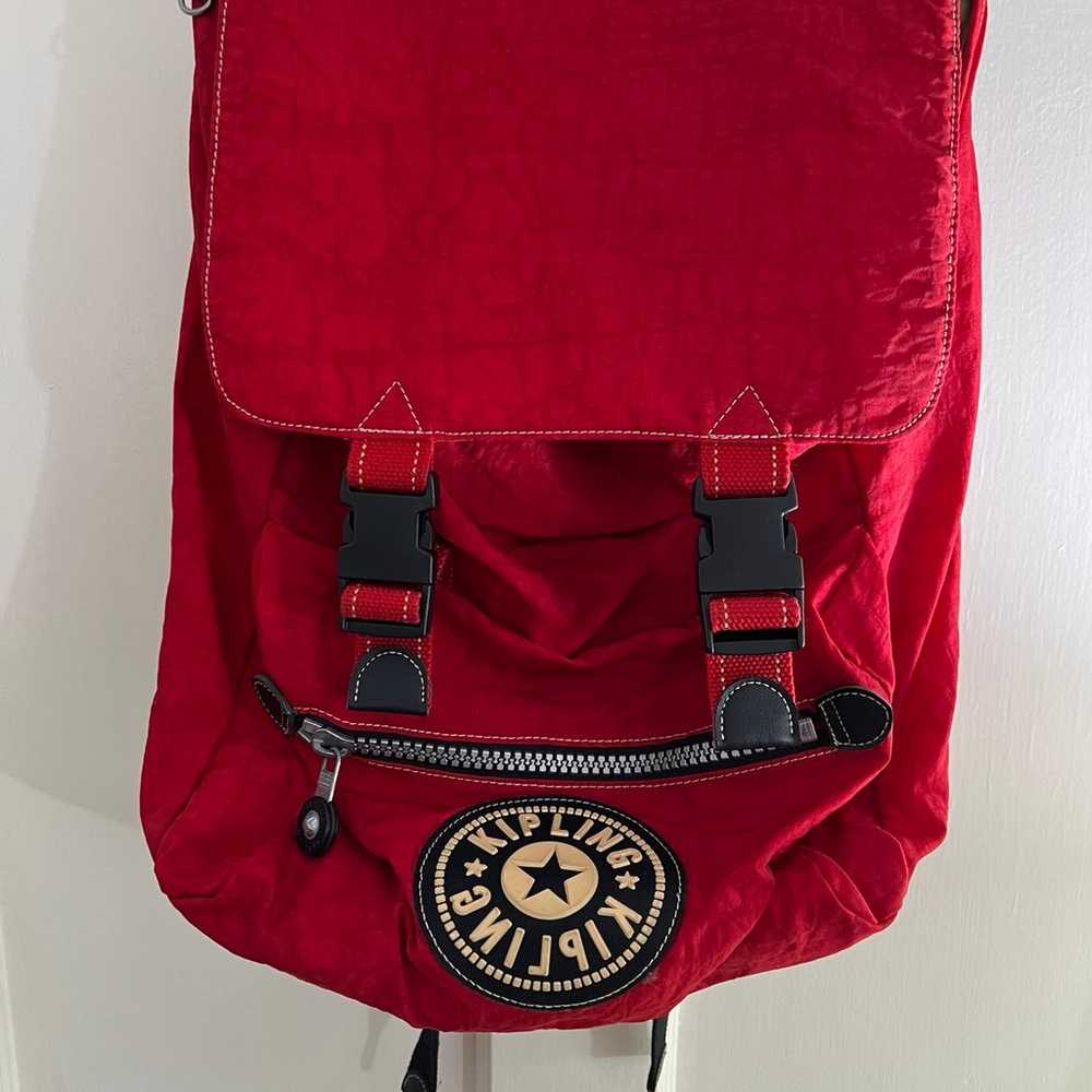 Vintage red Kipling backpack - image 1