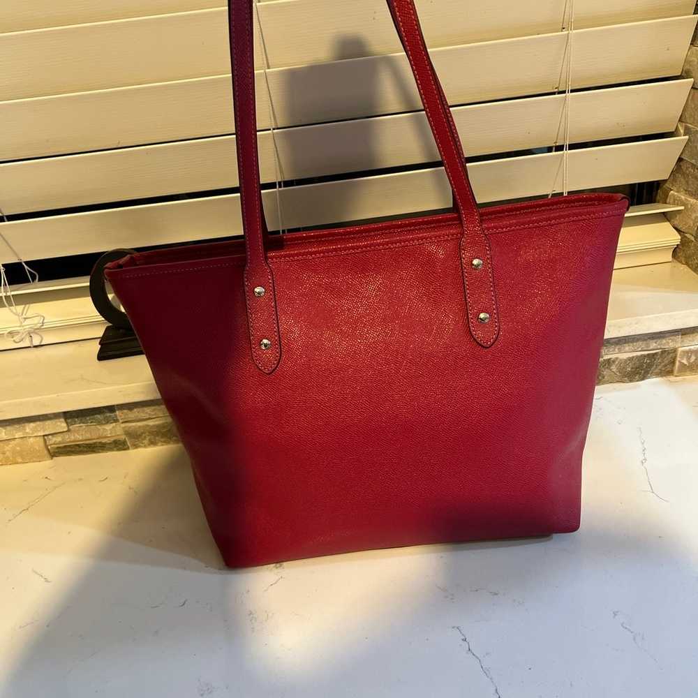 Coach Leather Town Tote - image 3