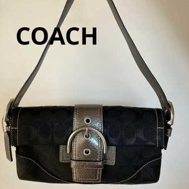 Coach Shoulder Bag 8K38 Black - image 1