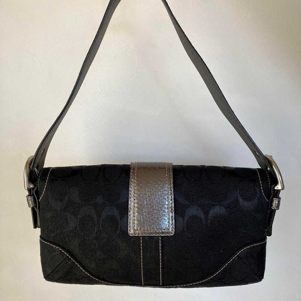 Coach Shoulder Bag 8K38 Black - image 2