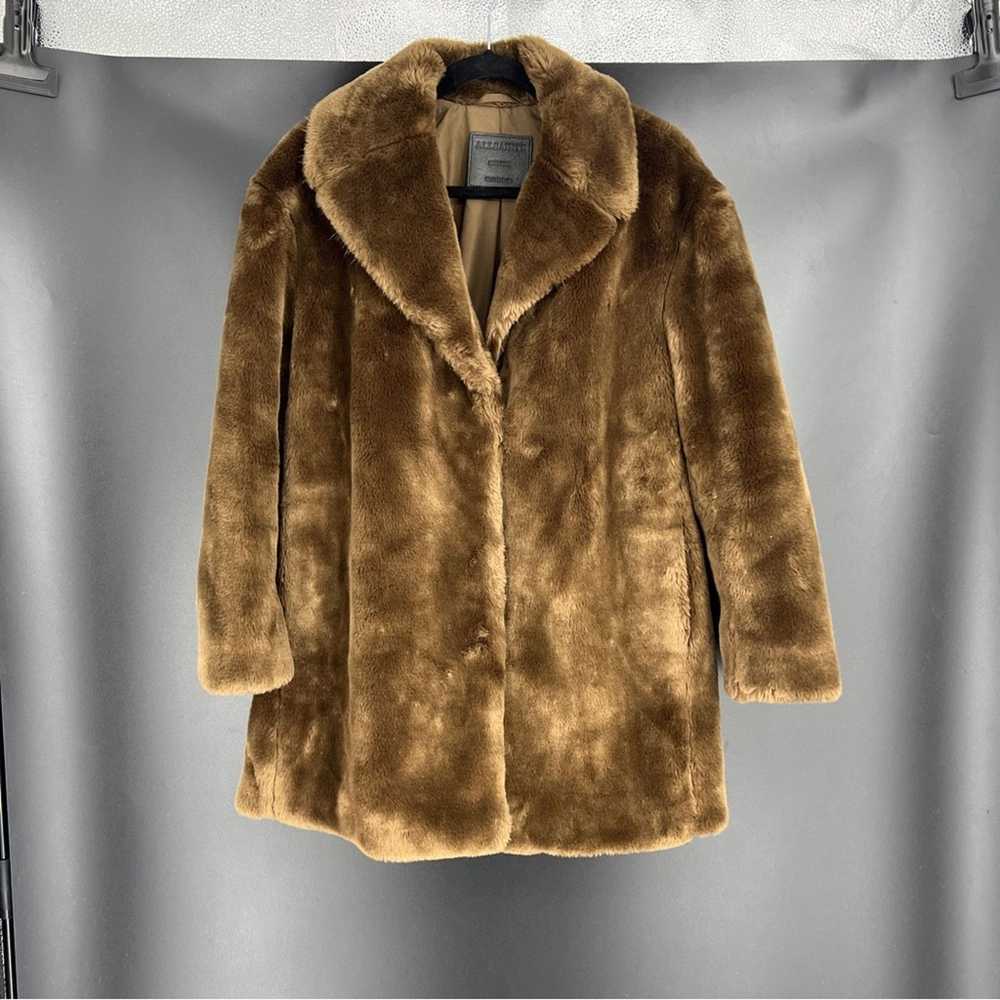 Allsaints AllSaints Amice Brown Faux Fur Coat Bar… - image 3