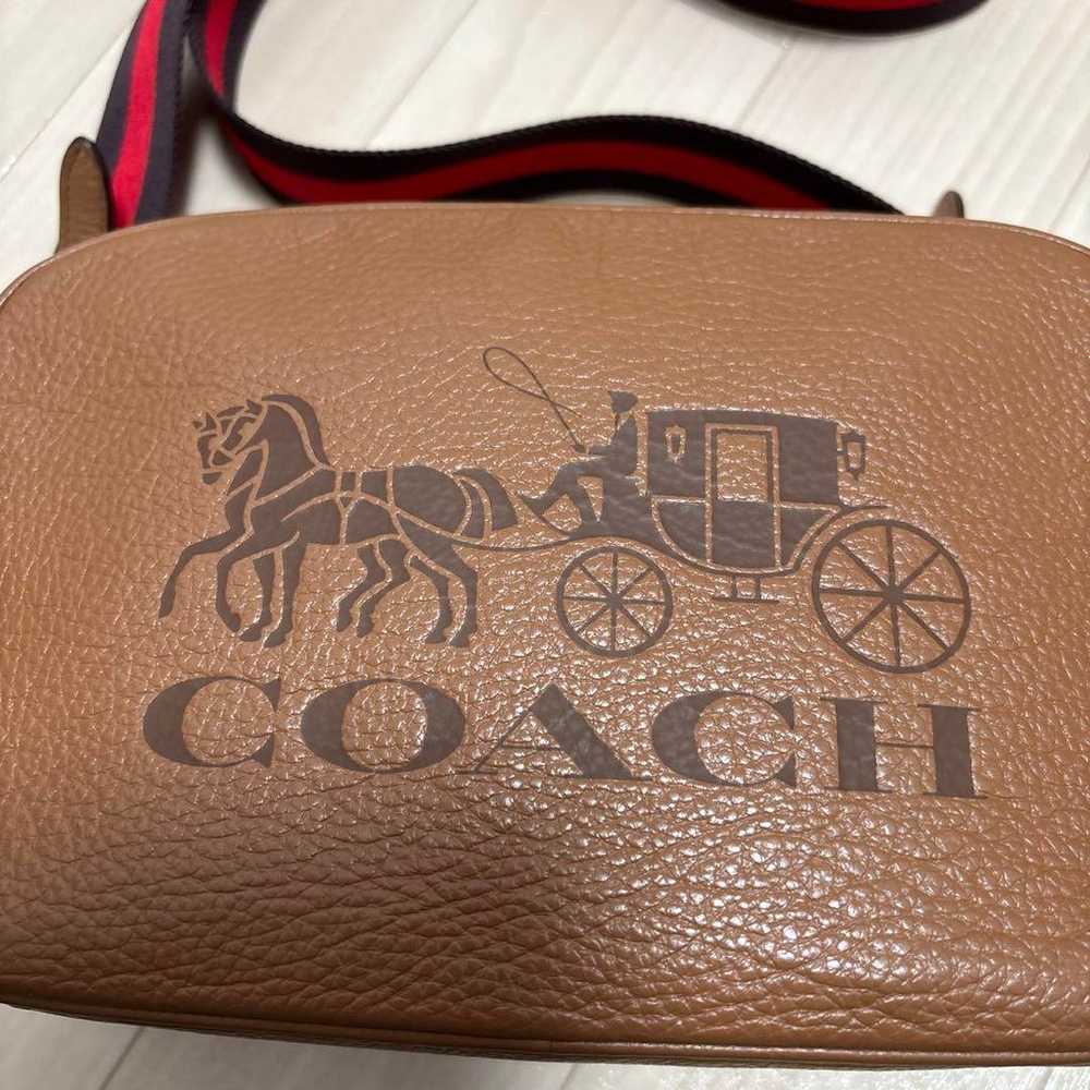 COACH Smooth Shoulder Bag Brown - image 2