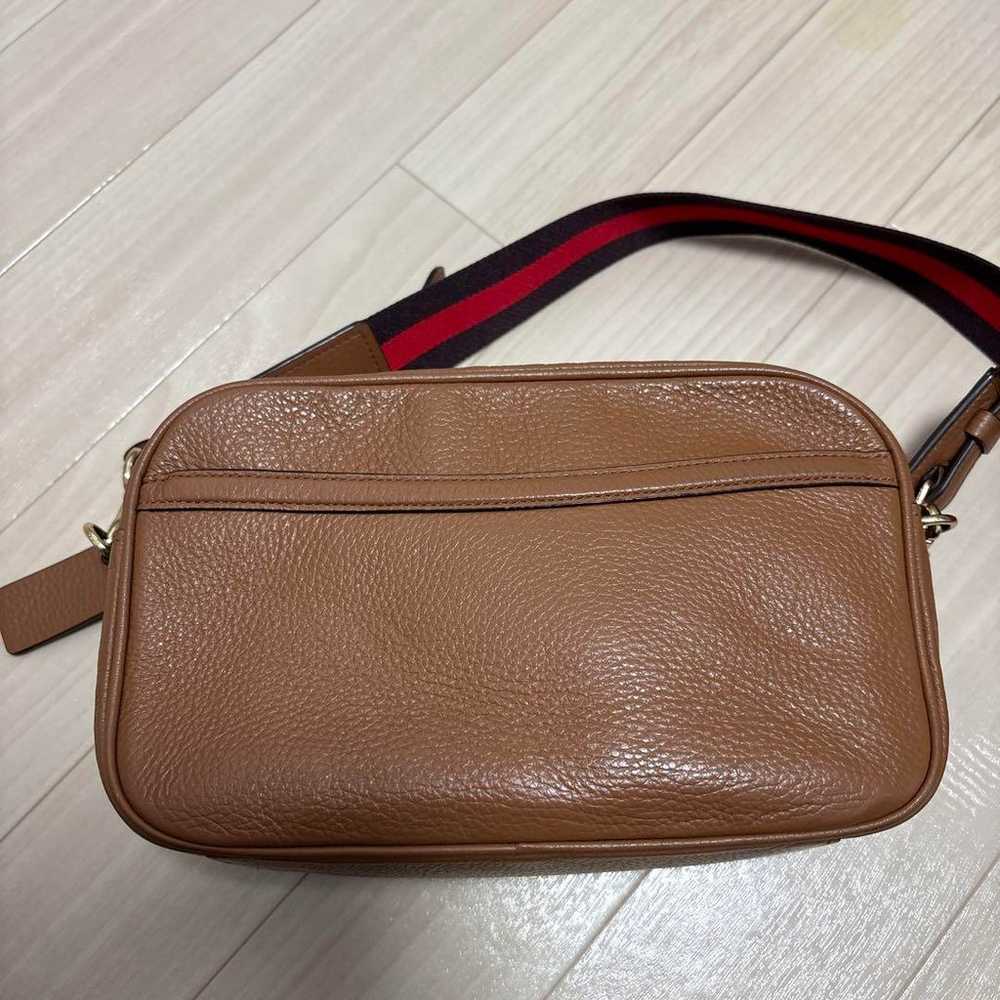 COACH Smooth Shoulder Bag Brown - image 4