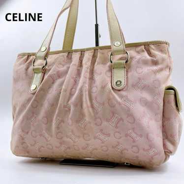 【Good Condition】CELINE Tote Bag Macadam Pink Canva