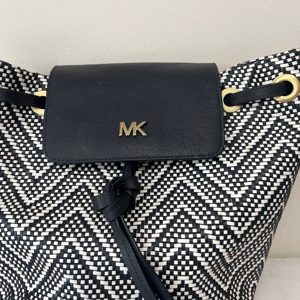 Michael Kors Junie navy and white backpack - image 2