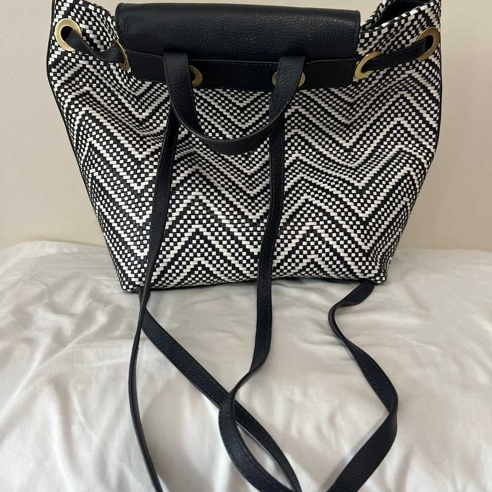 Michael Kors Junie navy and white backpack - image 3