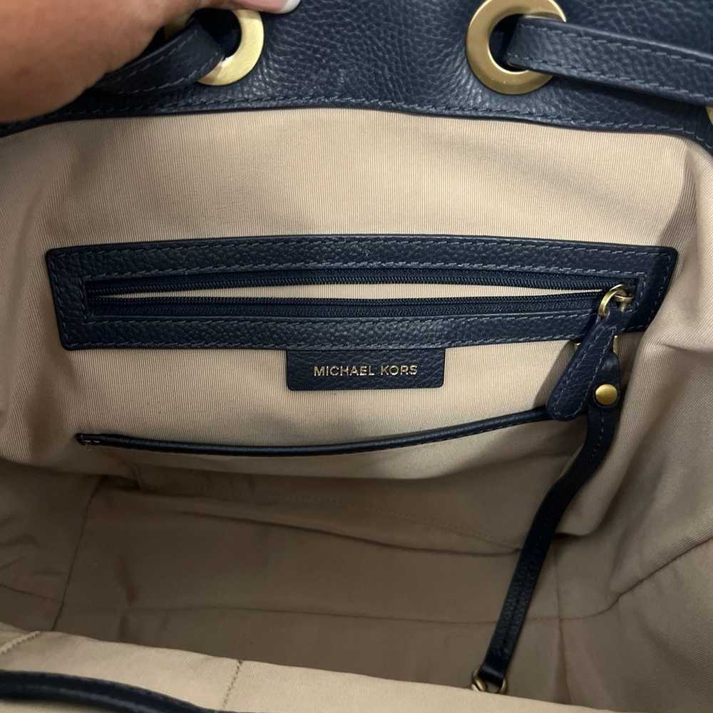 Michael Kors Junie navy and white backpack - image 5