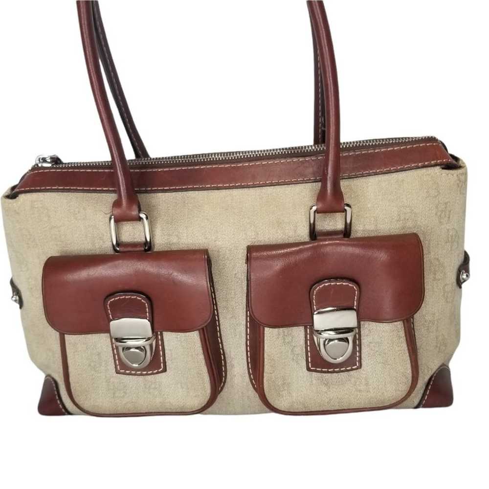 Vintage Dooney & Bourke Satchel Carryall Double P… - image 11