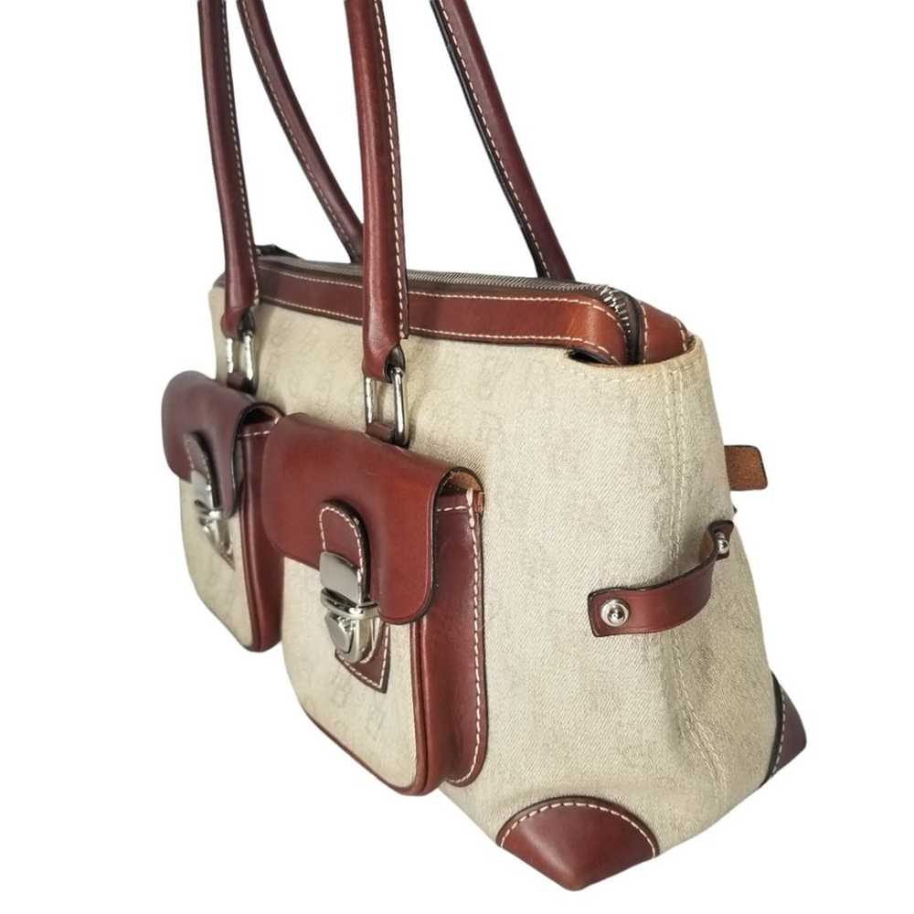 Vintage Dooney & Bourke Satchel Carryall Double P… - image 3