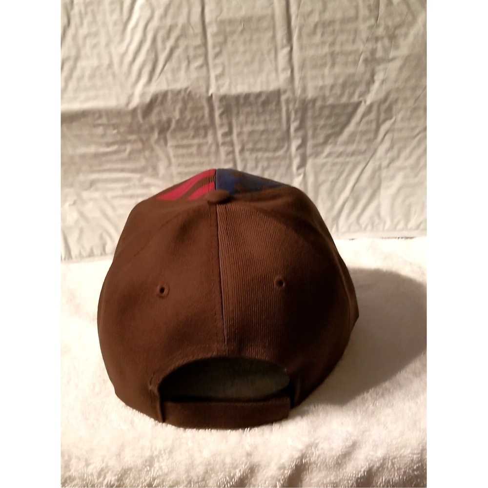 Vintage American Flag Embroidered Brown Outdoor H… - image 2