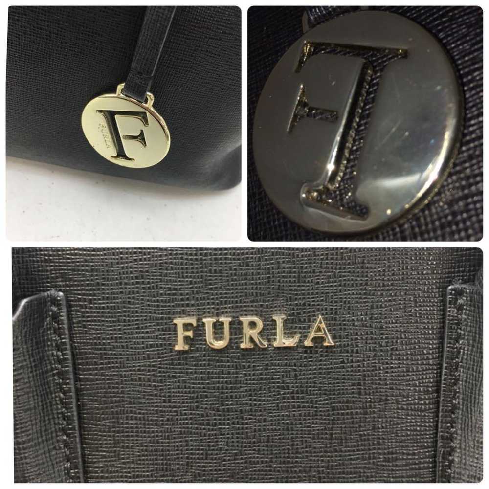 Furla Hand Tote Bag Leather Formal Business Black… - image 6