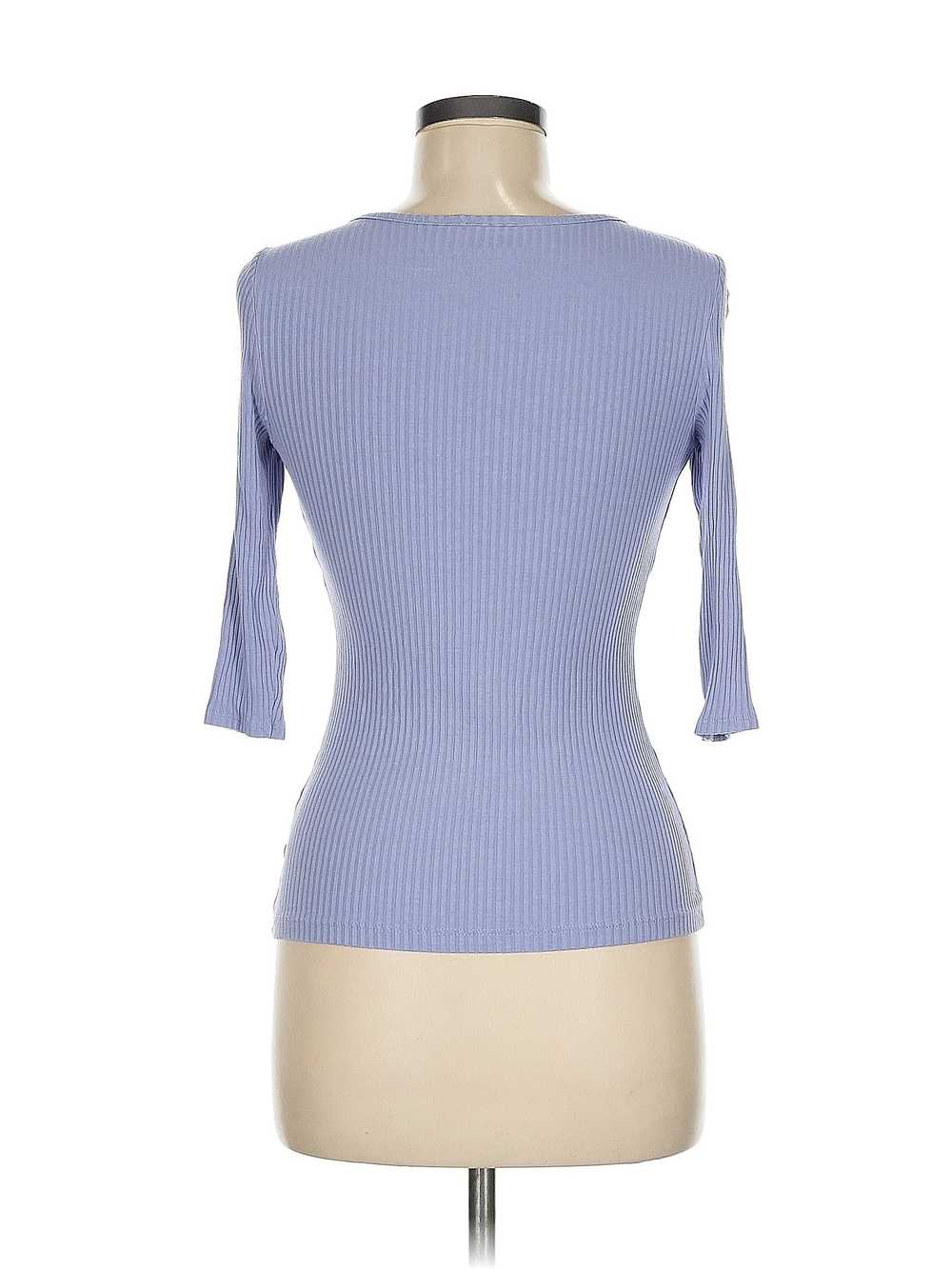 Rachel Zoe Women Blue 3/4 Sleeve Top XS - image 2