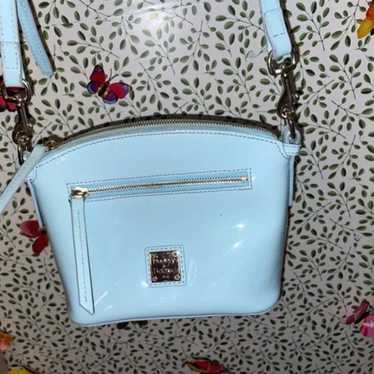 Dooney & Bourke Icy Winter Blue Patent Crossbody … - image 1