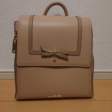 SAMANTHAVEGA's Ribbon Square Backpack in Beige - image 1